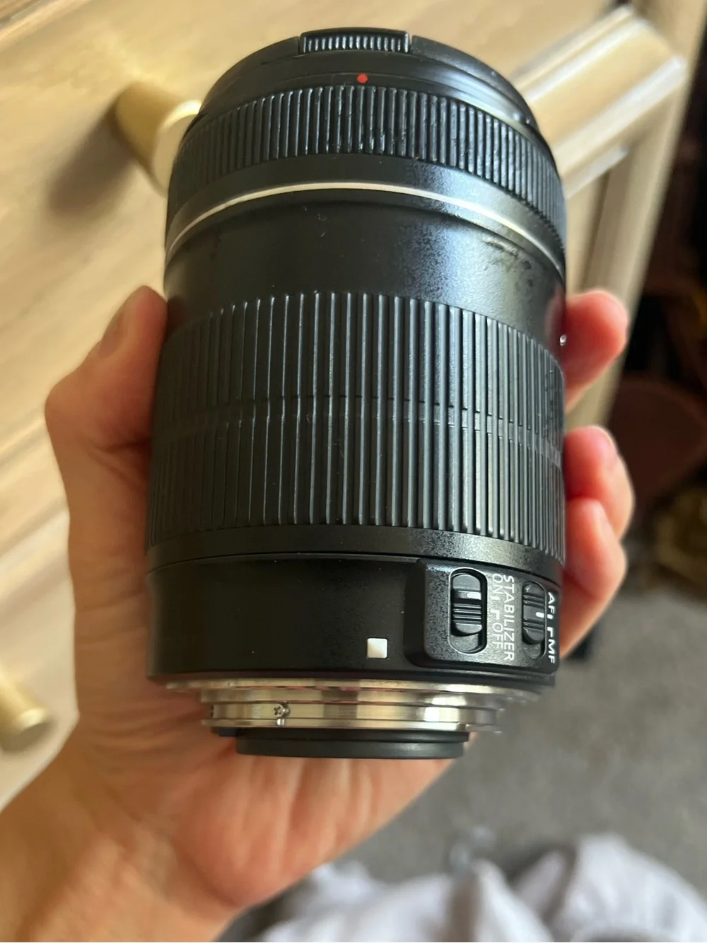 Canon 18-135mm EFS Black Camera Lens with Lens Cap